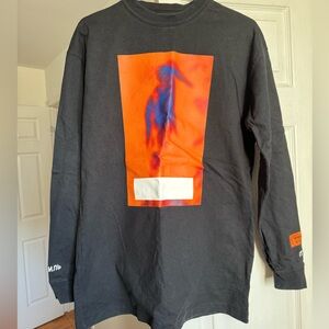 Heron Preston men’s long sleeve black censored shirt